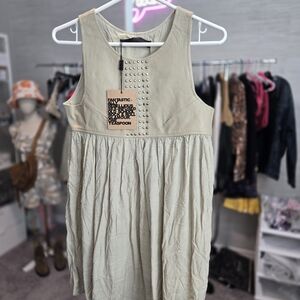 One Teaspoon Cream Studded Dress